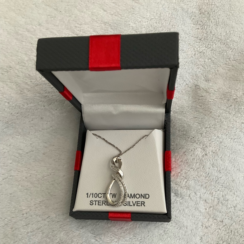 NWT 1/10CT TW DIAMOND STERLING SILVER - Picture 4 of 10